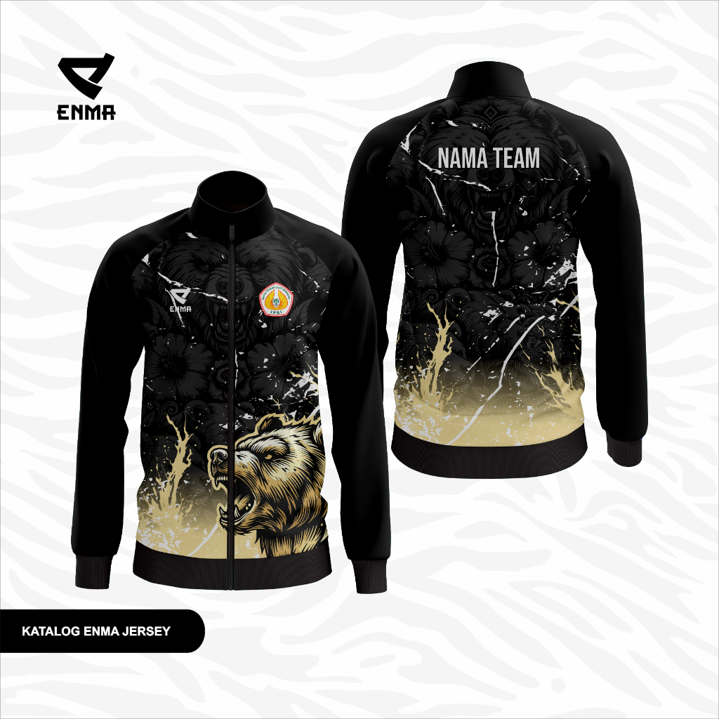 Jaket Tracktop PENCAK SILAT IPSI / KARATE bisa custom ganti logo dan Nama tim Full printing Premium 