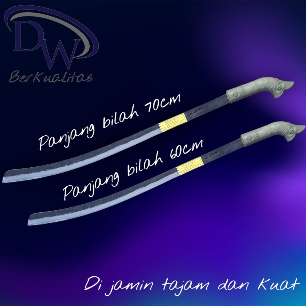 pisau tebas panjang 70cm dan 60cm