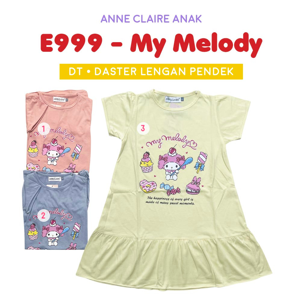 ANNE CLAIRE | Daster DT Anak Cewek Kaos Baju Tidur Dress Cewek Rumah Sleepshirt Karakter