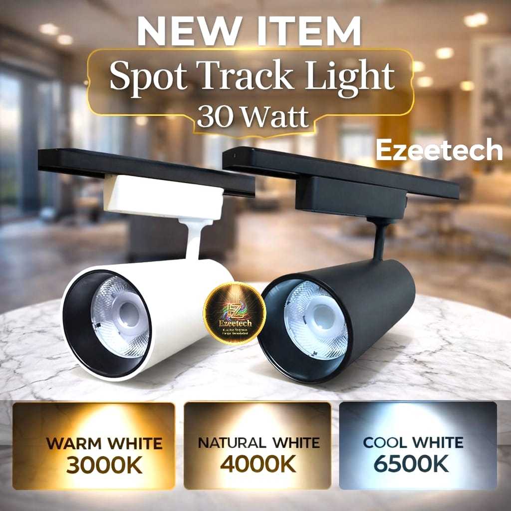 Lampu Sorot Spot Rel Spot Light Track Rel 30w Tembak Sorot Led