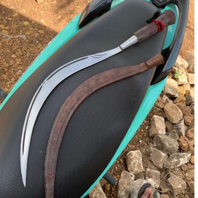 Cr madura 75-80cm Arit rumput lengkap Sarung Kulit