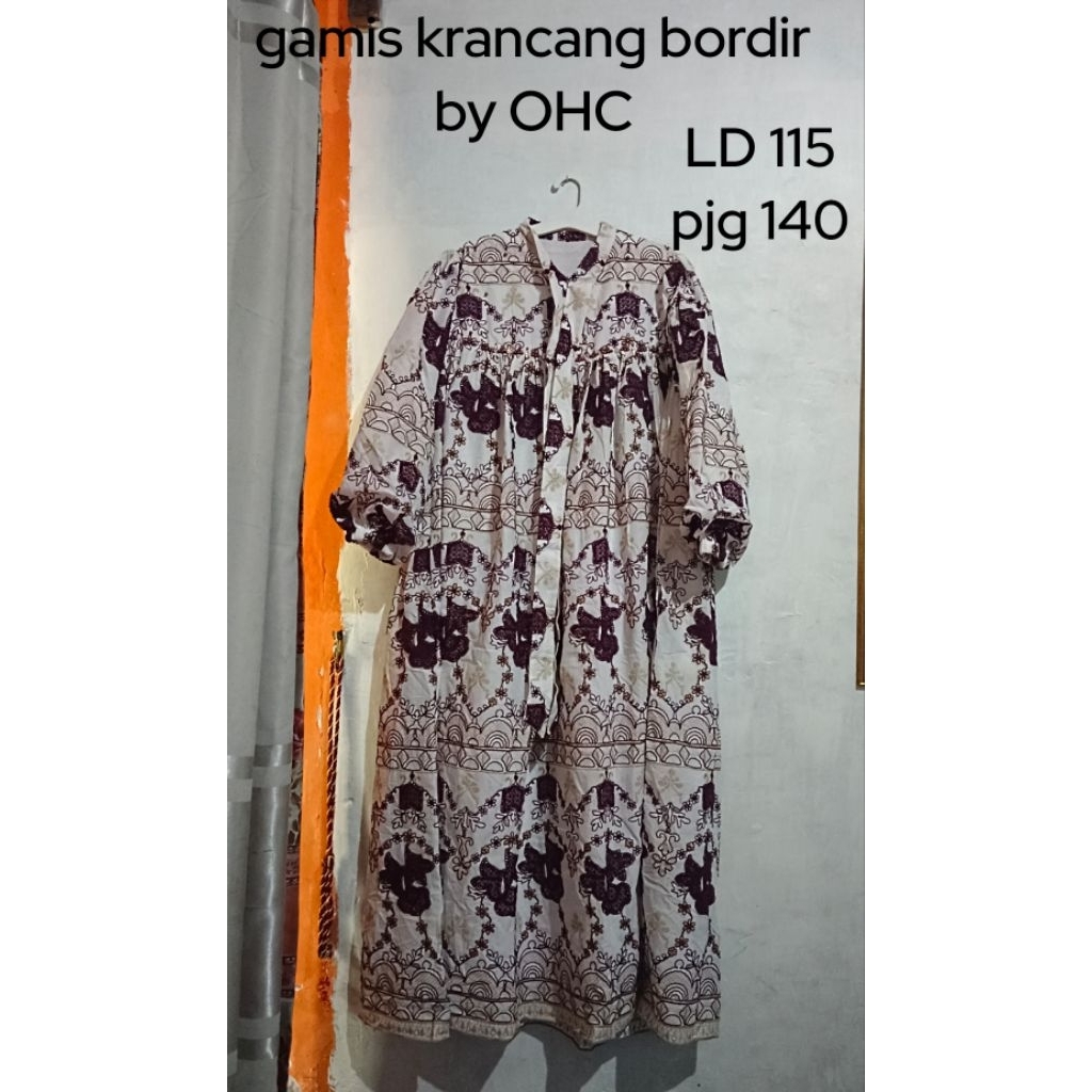 gamis kerancang crespo bordir by OHC