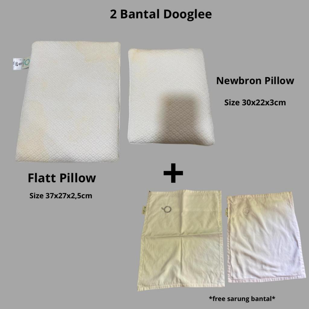 [ORIGINAL 100%] Preloved Dooglee Newborn Pillow - Dooglee Flat Pillow
