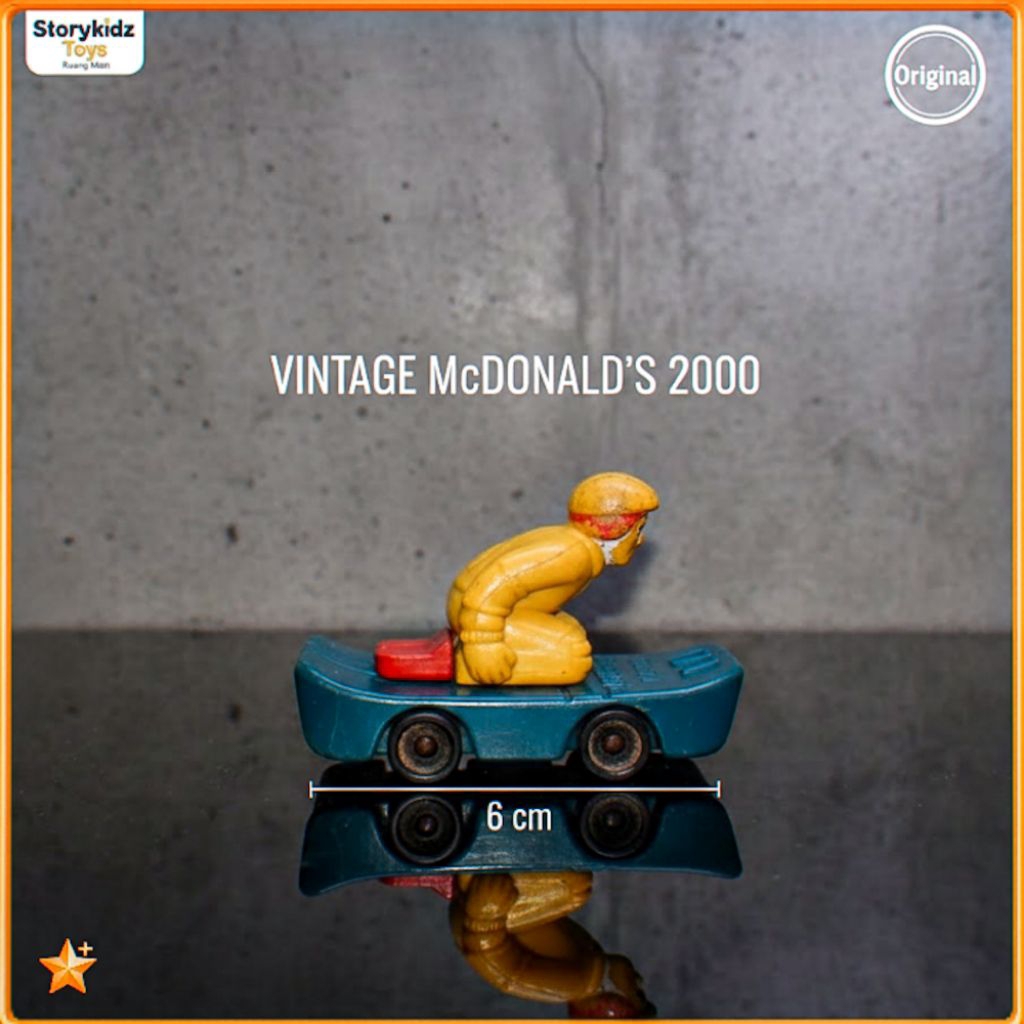 Mainan Jadul Ronald McDonalds Happy Meal 2000 Vintage Figure Skateboard Koleksi Kolektor Rare