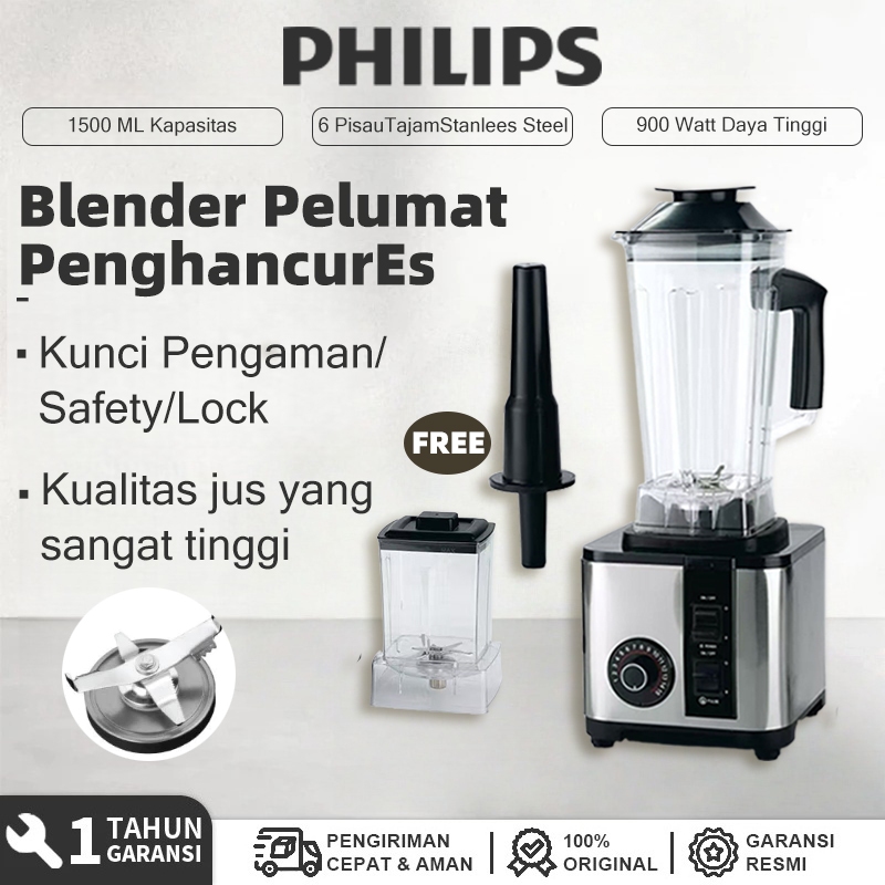 Juicer 2L 6-Bilah Multi-Fungsi Blender Electric Food-Grade Hitam 50000rpm Juicer Food-Grade Large-Ca