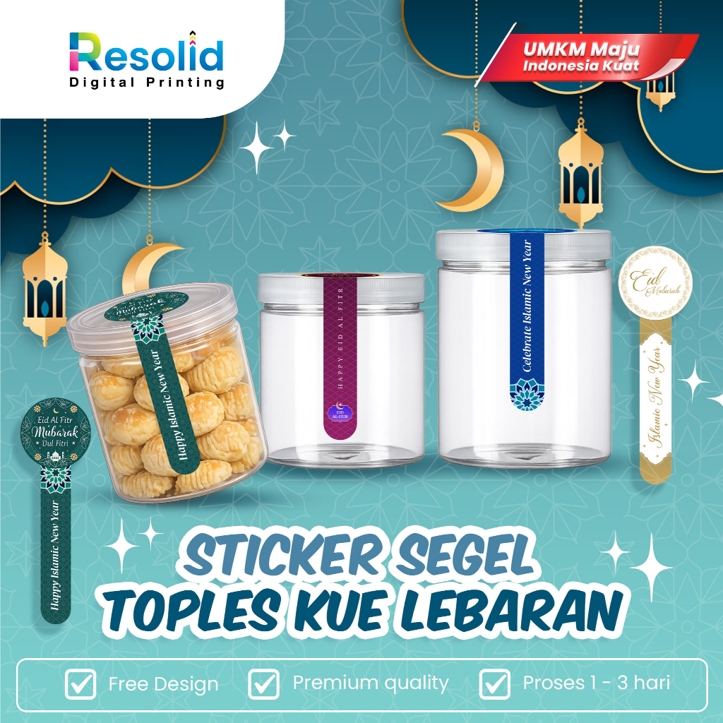 Stiker Segel Toples Kue Lebaran Idul Fitri Kue Kering Ramadan Ramadhan