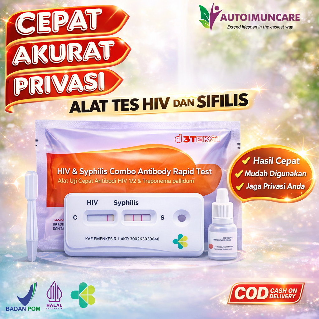 TES HIV AKURAT MANDIRI - ALAT TES HIV MANDIRI - TES HIV - ONE STEP HIV - OBAT HIV - OBAT HERBAL BPOM