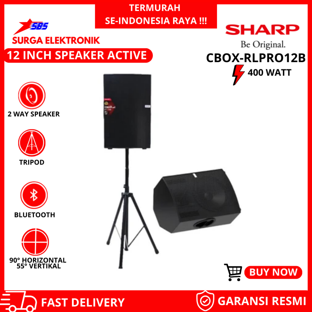 Speaker Sharp CBOX-RLPRO12B / CBOX-RLPRP15B (12 Inch / 15 Inch)