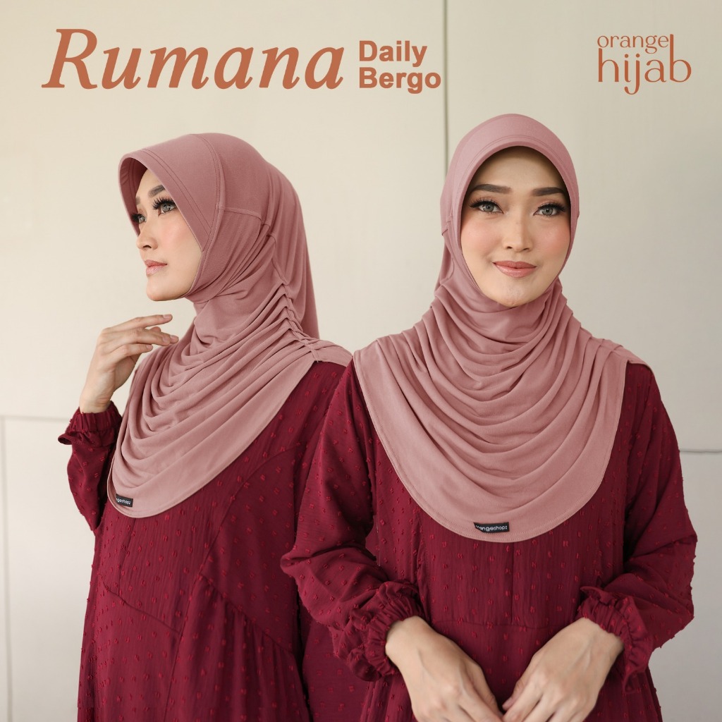 orangehijab - Hijab Instan Kerut | Daily Bergo Kerut Kanan Kiri | Bergo Pad Jersey Twist