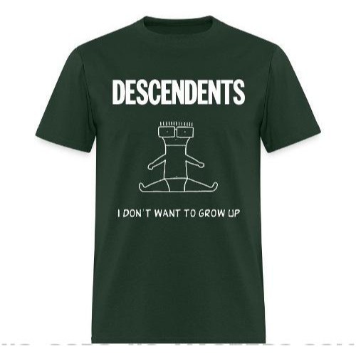 DESCENDENTS I DONT WANNA GROW UP TAG GILDAN HEAVY SIZE L T SHIRT