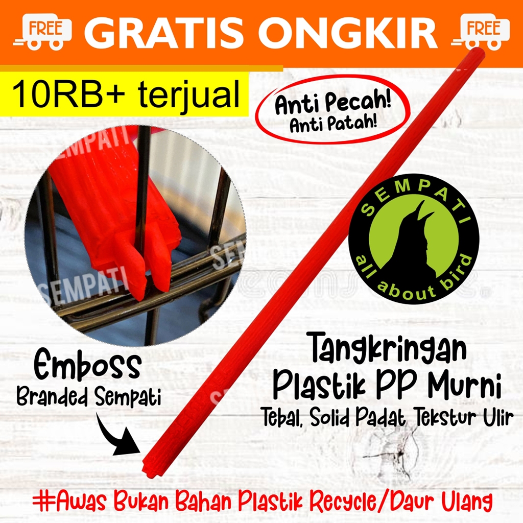 SEMPATI TANGKRINGAN LOVEBIRD VIRAL PLASTIK MOTIF KAYU ASEM ABADI SEMPATI SANGKAR KANDANG BURUNG LOVE