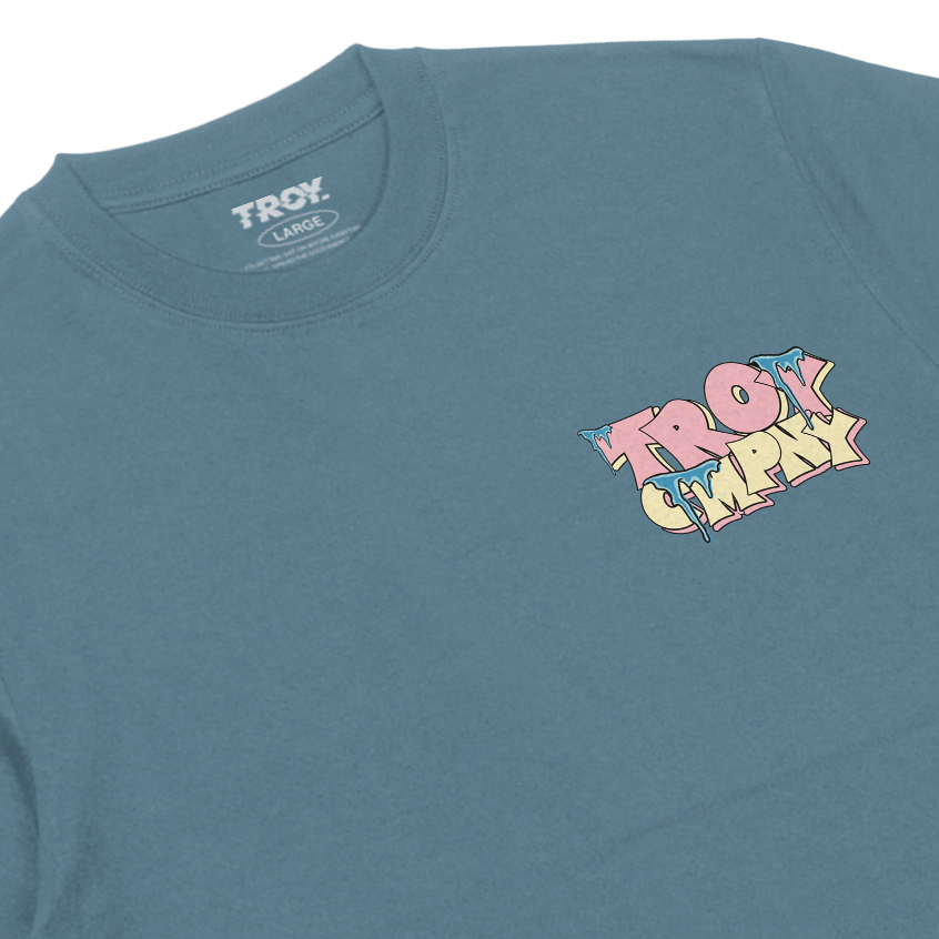 Troy Company Tshirt Mineral Blue Duck Bathtub - Kaos Lengan Pendek Kaos Biru Mineral MTD 2761