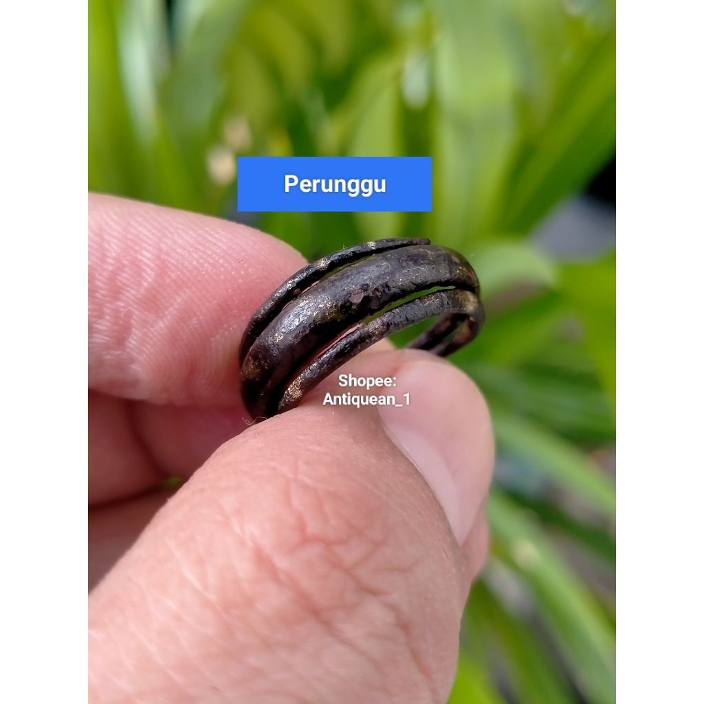Cincin ulan-ulan perunggu kuno sepuh antik temuan galian/darat 14