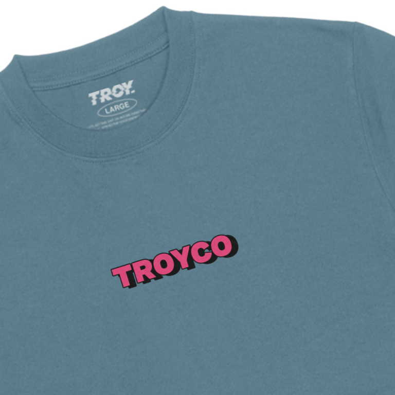 Troy Company Tshirt Mineral Blue Batter Baseball - Kaos Lengan Pendek Kaos Biru Mineral MTD 2842