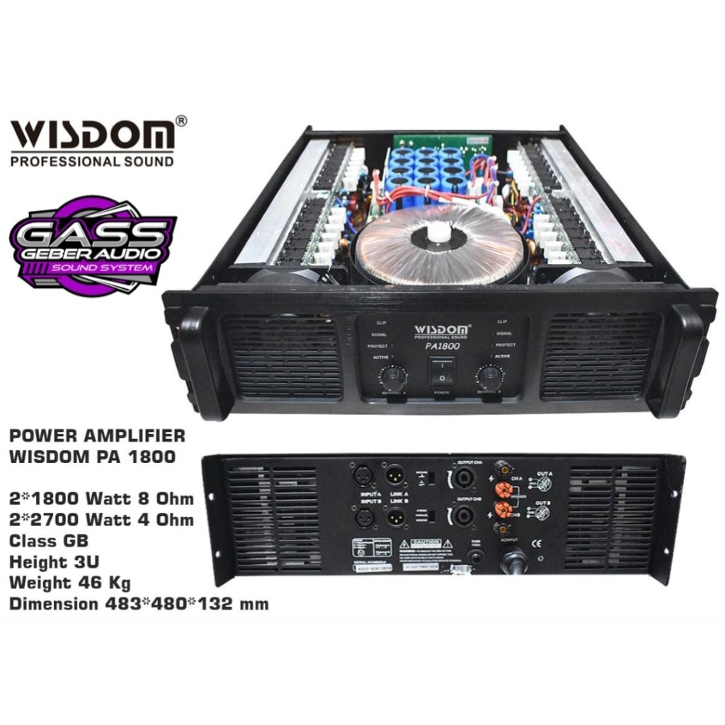 power amplifier wisdom pa 1800 power wisdom pa1800 Power class gb