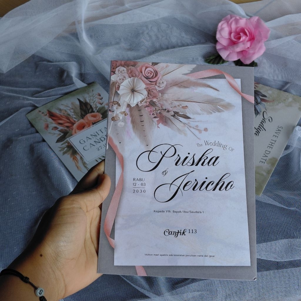 Undangan pernikahan minimal pembelian 50 pcs
