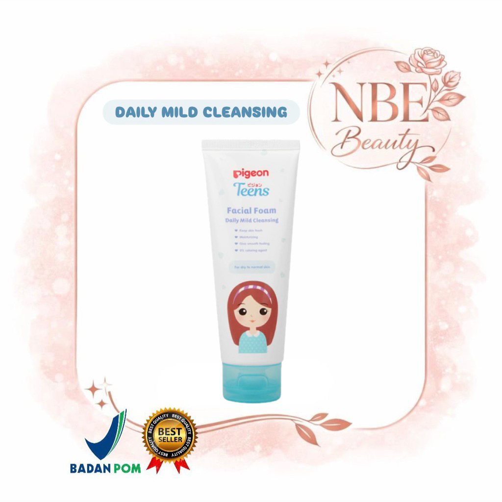 Pembersih Wajah Remaja Pigeon Facial Foam 40ml-100ml - Lembut, Menjaga Kelembaban, Formula Ringan