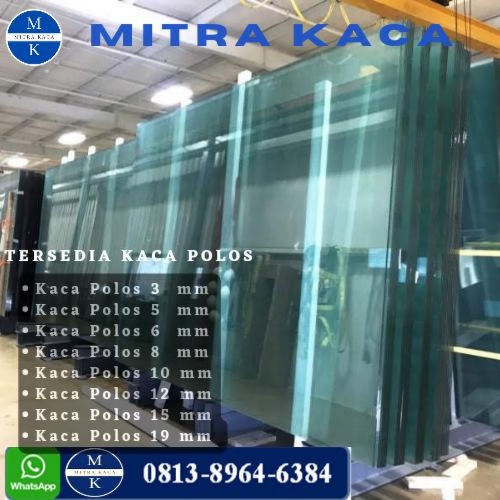 Ready Kaca Polos 5mm dan 12 mm