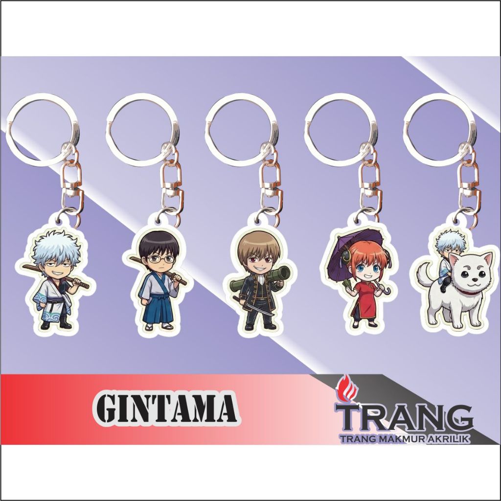 Gantungan Kunci Akrilik Gintama / Keychain Acrylic Gintama