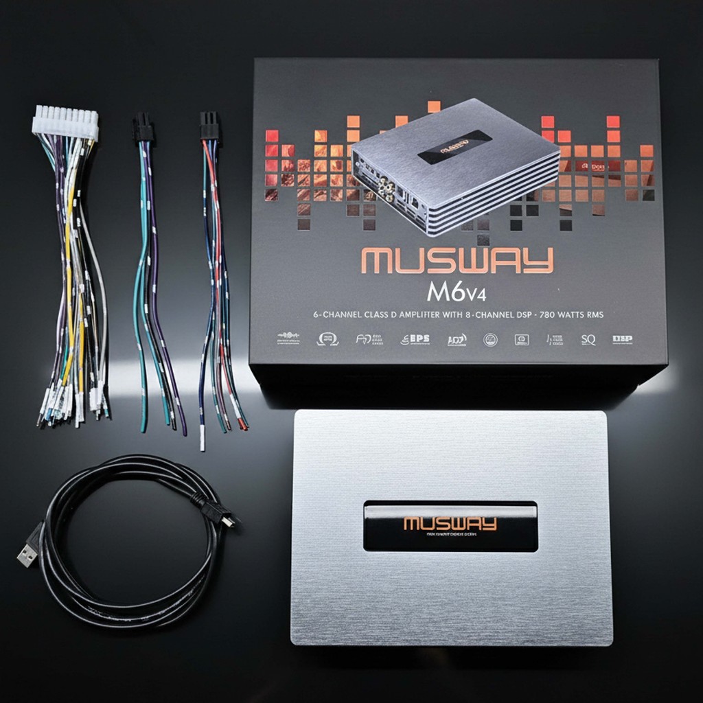 Musway M6V4 : 6-Channel Class D Amplifier with 8-Channel DSP - 780W RMS - EISA Award Winner 2025-202