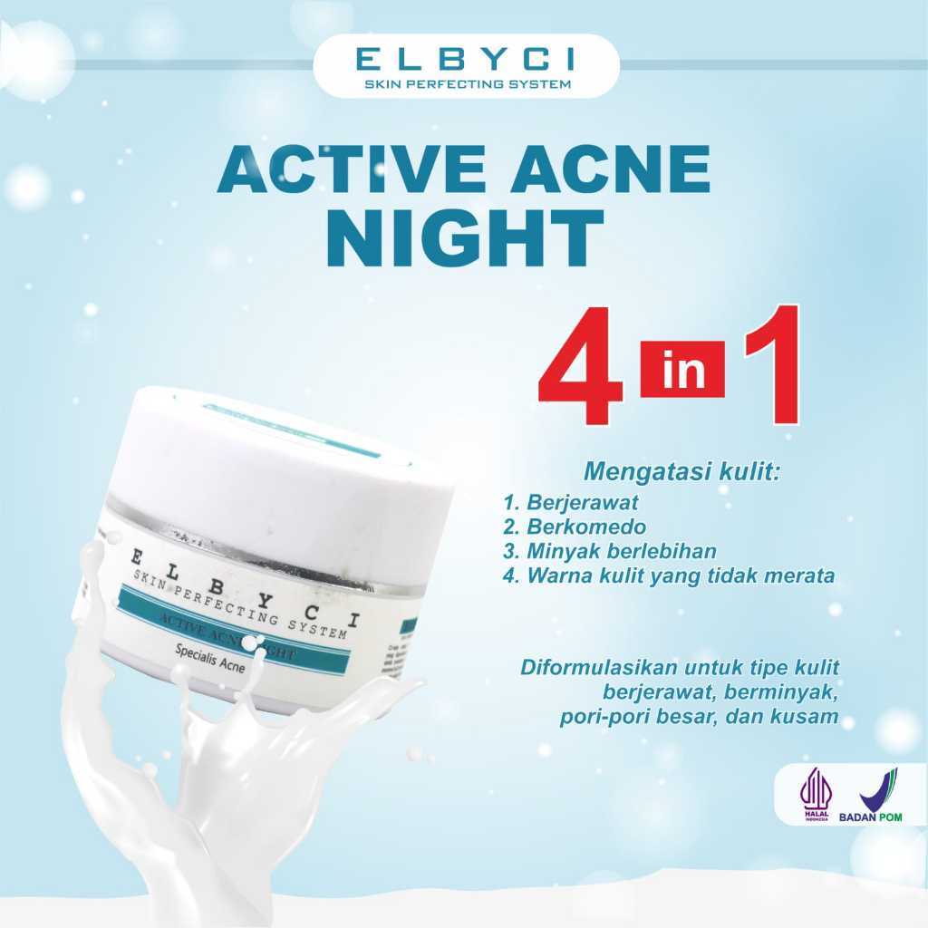 ELBYCI SKINCARE - NIGHT CREAM - KRIM MALAM ACNE/JERAWAT