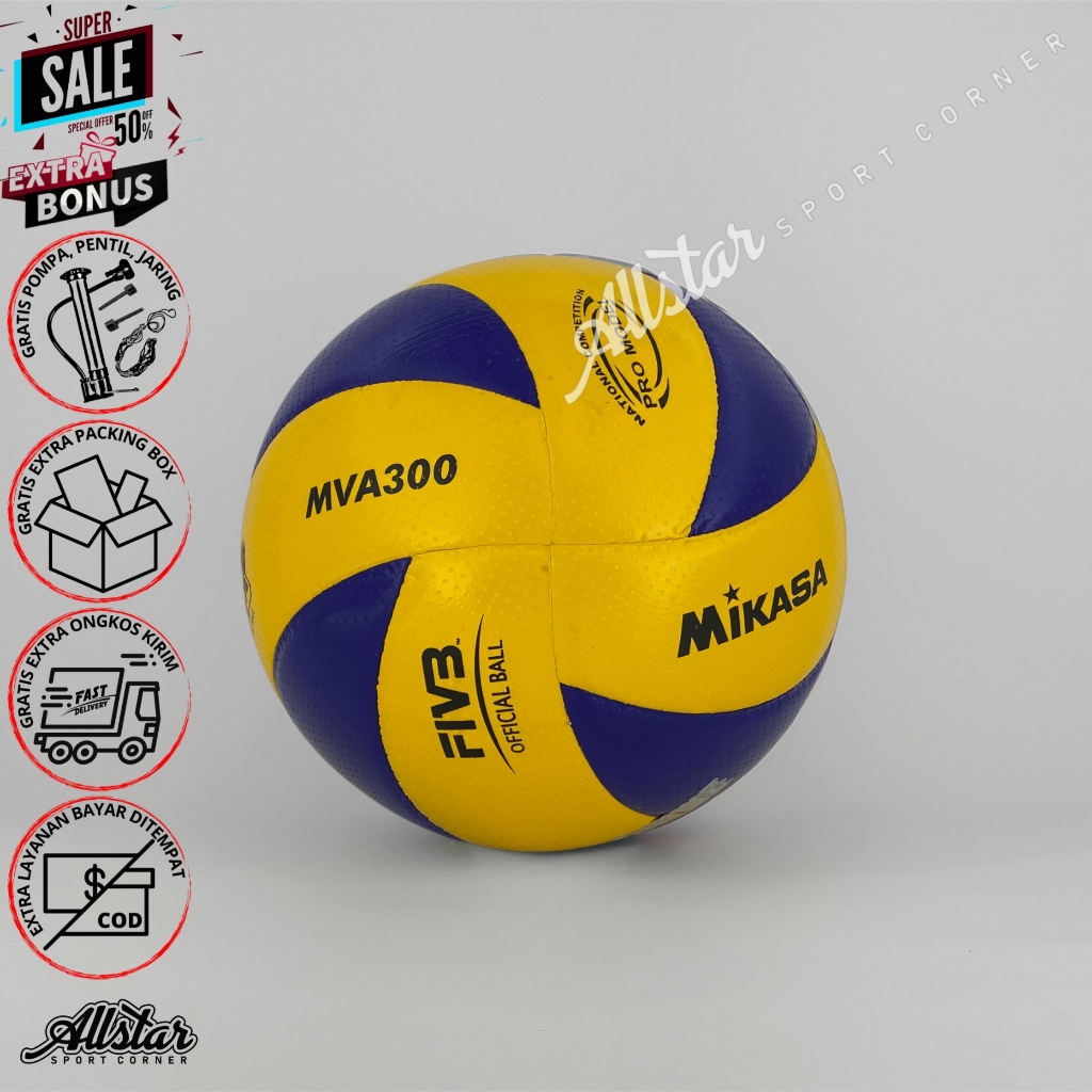 Bola Voli Volly Voly  MIKASA  MVA300  original Size 5