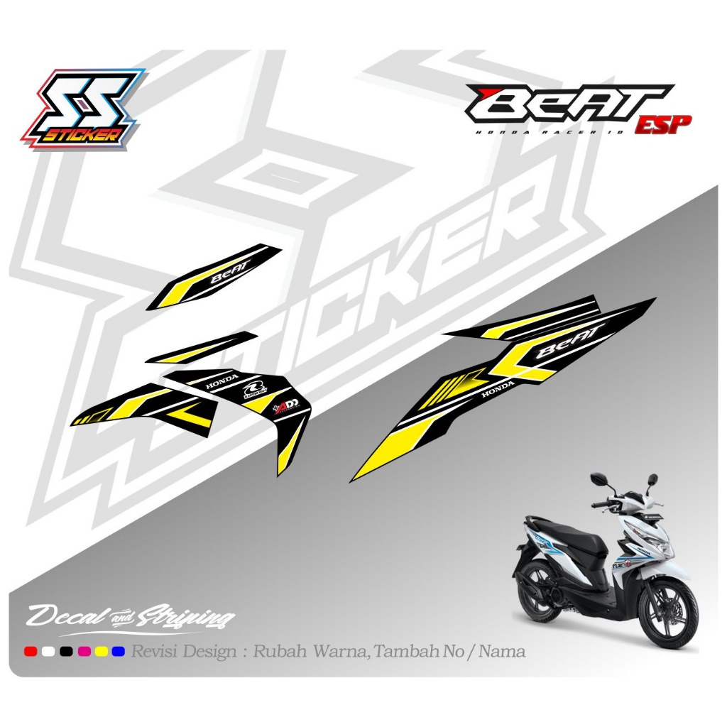 Striping Stiker Motor Beat Esp Custom Design 30