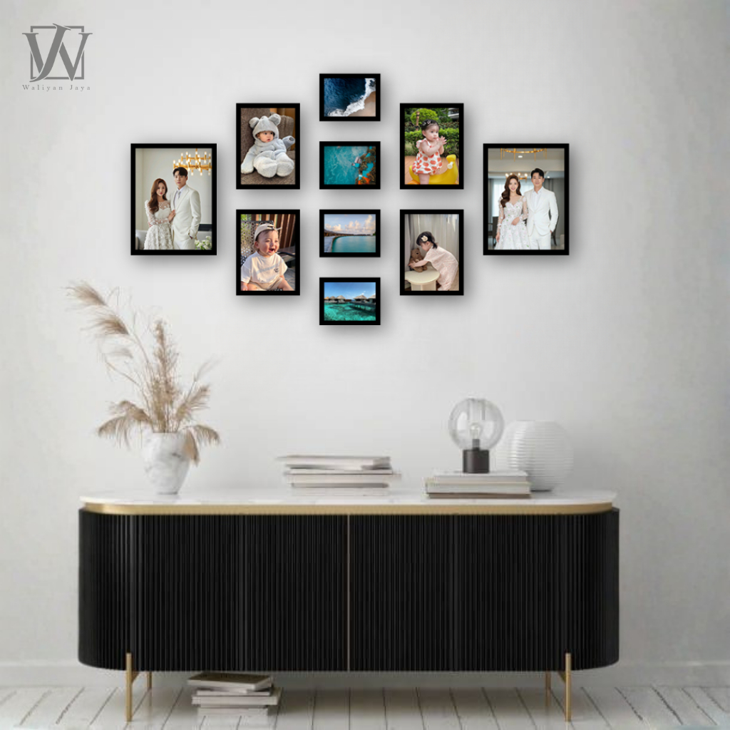 10 ITEM BINGKAI FOTO UKURAN 6R/8R/11R WARNA HITAM & PUTIH FIBER | KOLASE 3