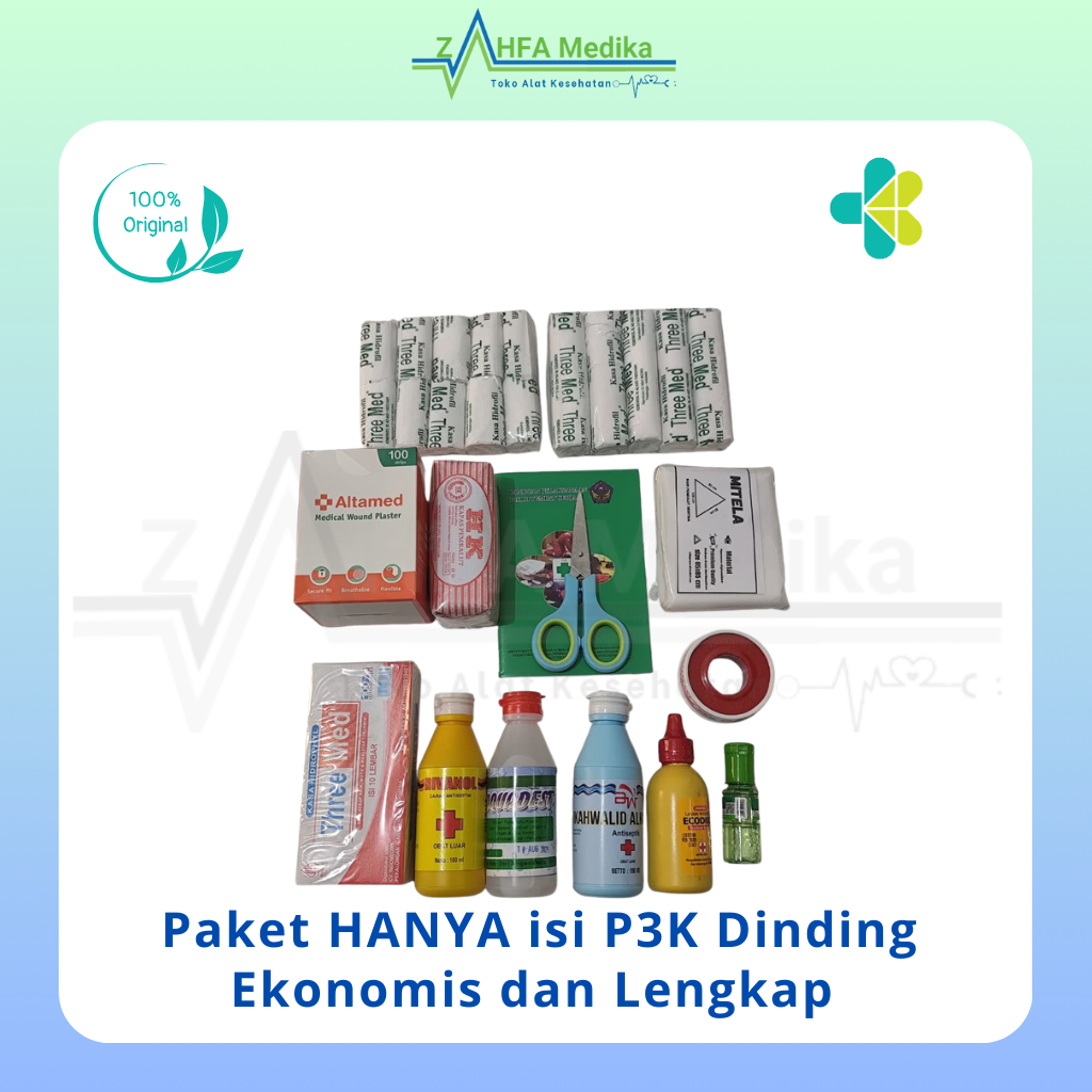 Paket HANYA isi P3K Dinding Ekonomis dan Lengkap (HANYA isi BELUM/TANPA KOTAK)