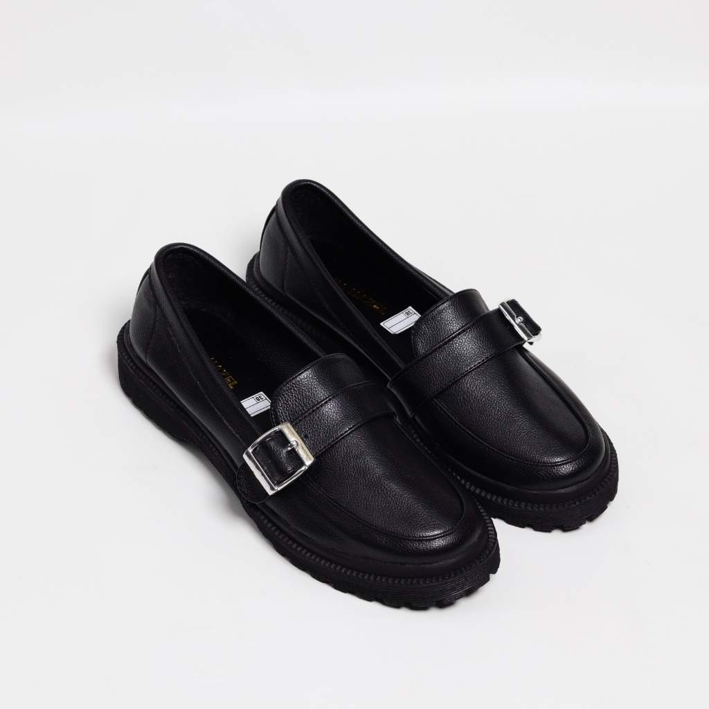 Livia Hazel Shoes By LIVIA HAZEL DC03 Sepatu Wanita Kulit Sintetis Anti Slip Hitam Ivory 37-40