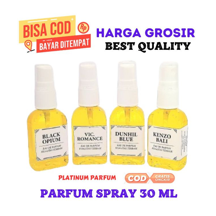 (30 ML) PARFUM SPRAY 30 ML KUALITAS TERBAIK (BOTOL PLASTIK)