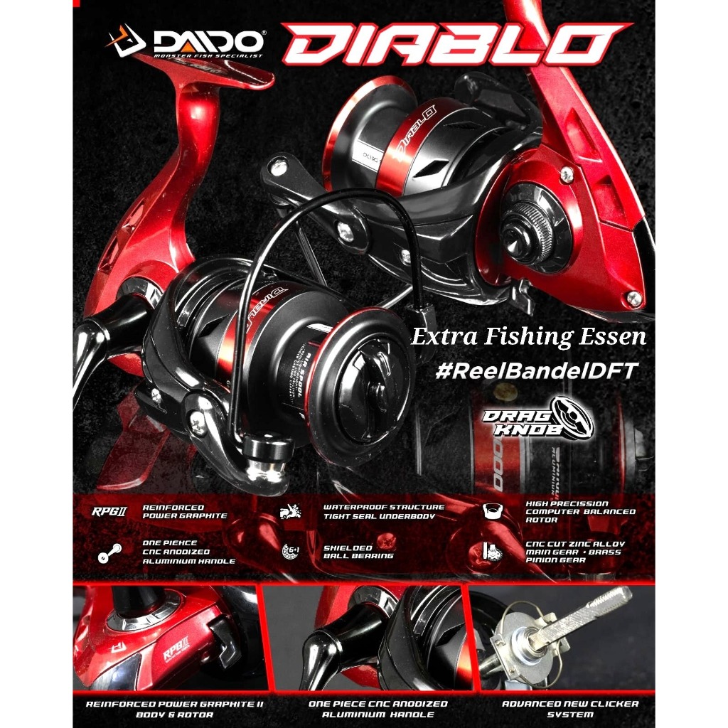 REEL DAIDO DIABLO 7 BEARING POWER HANDLE