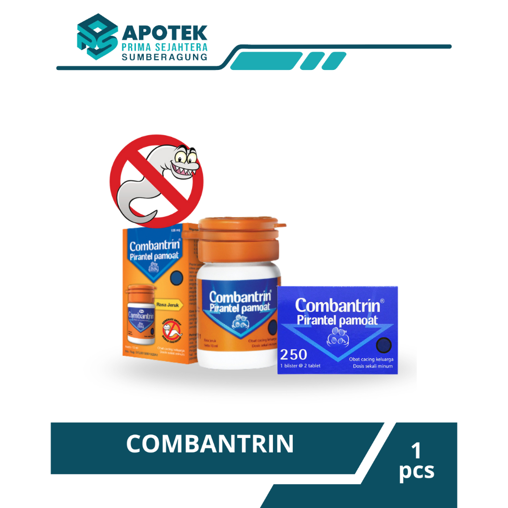 COMBANTRIN - Obat Cacing Anak Dewasa - Sirup - Tablet