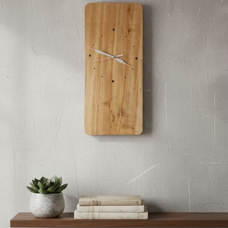 jam dingding kayu solid/jam dingding estetik/jam dingding simple/ jam dingding sweep