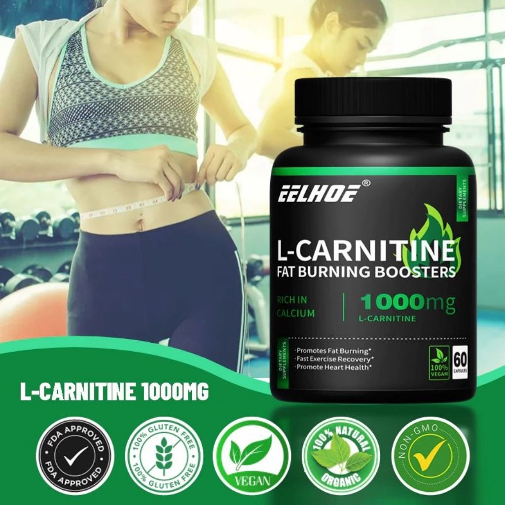 L-karnitin 1000mg, membakar lemak, membentuk otot, suplemen kebugaran, menurunkan berat badan