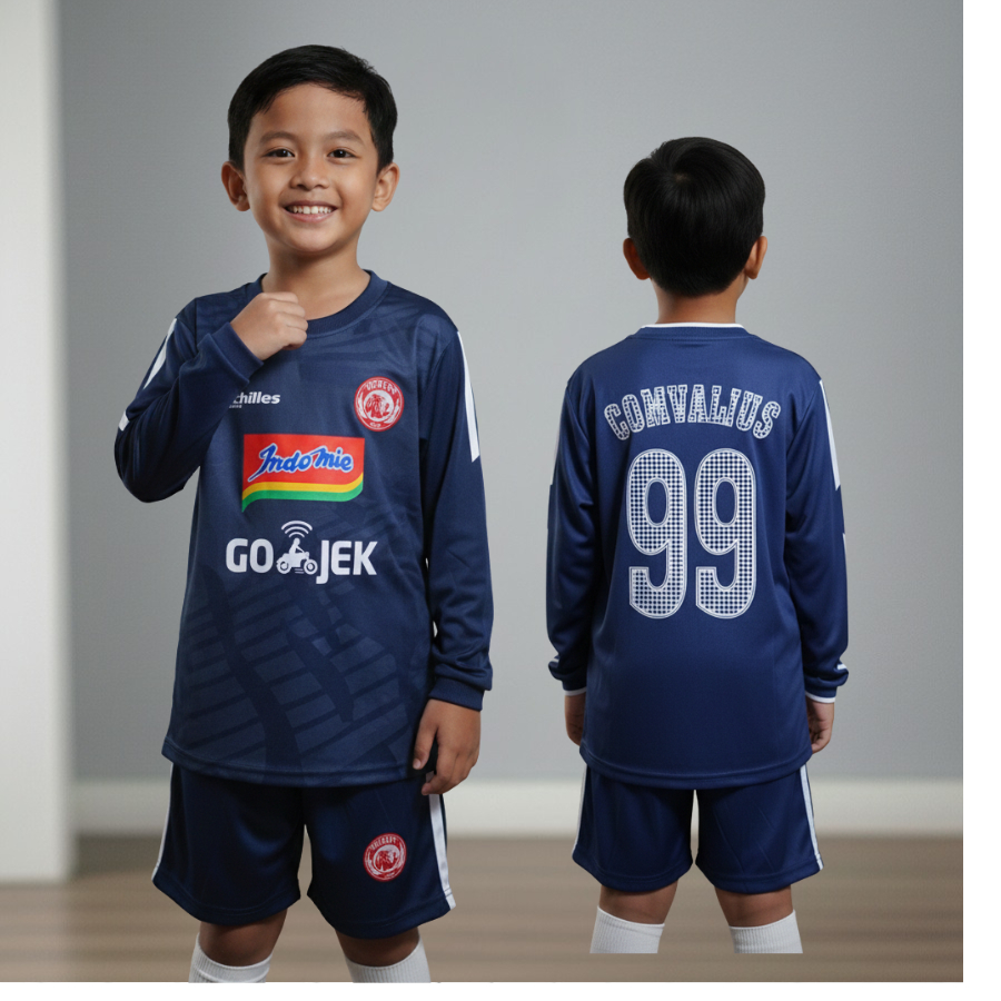 setelan baju bola futsal anak baju kiper arema malang/setelan baju bola kiper murah