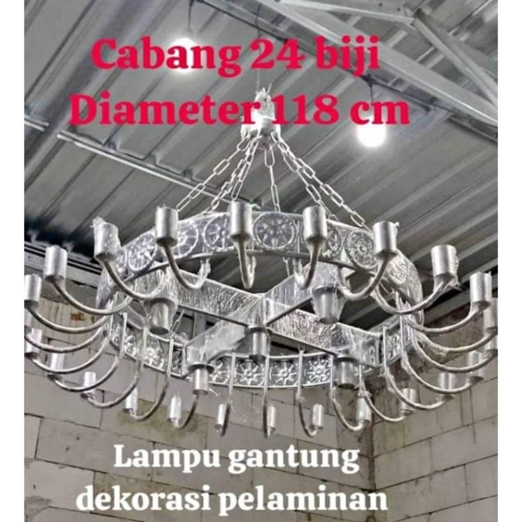 LAMPU CABANG 24 Lampu Gantung Dekorasi Wedding Lamaran Pesta Pelaminan
