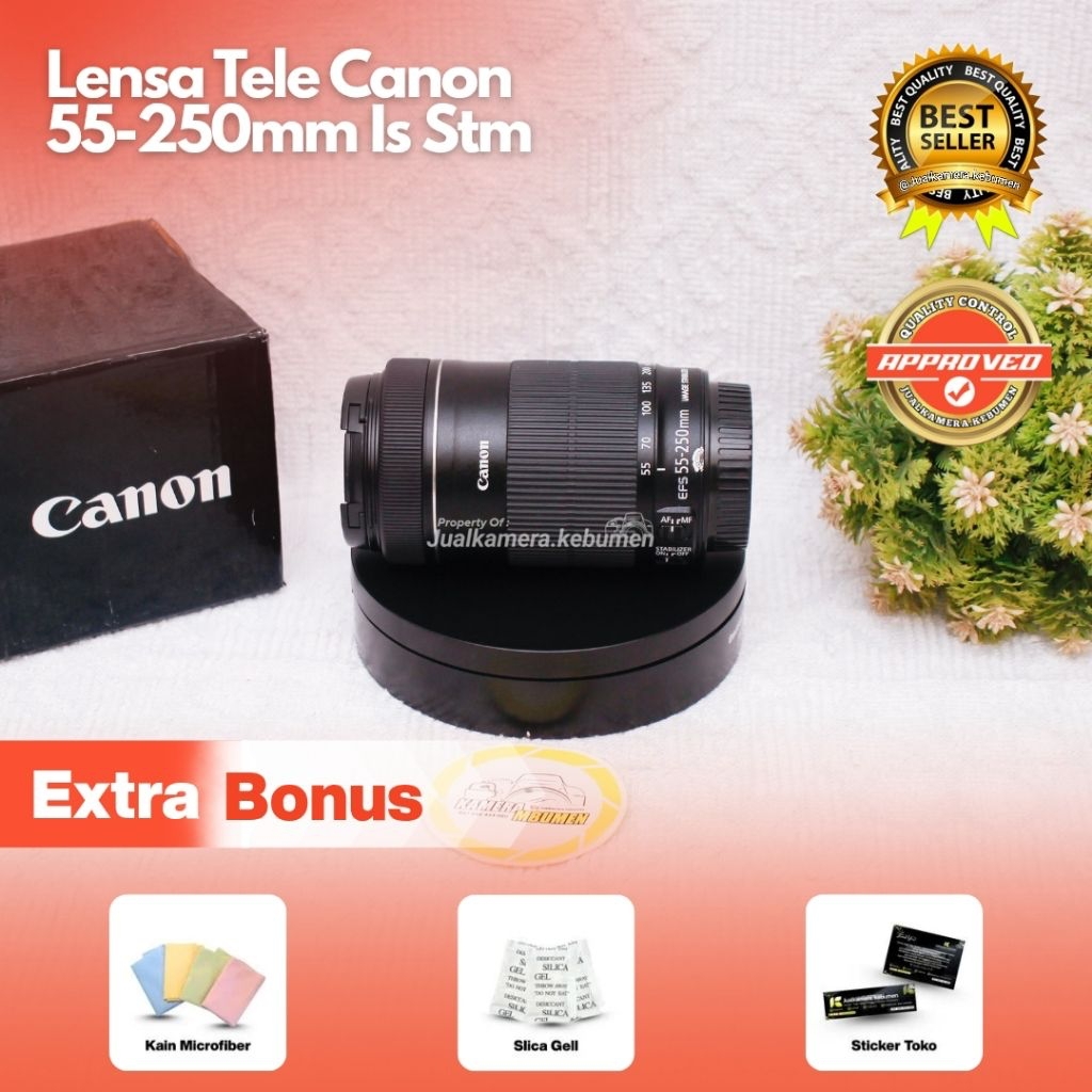 LENSA TELE CANON 55-250MM IS STM - LENSA CANON 55-250MM IS STM