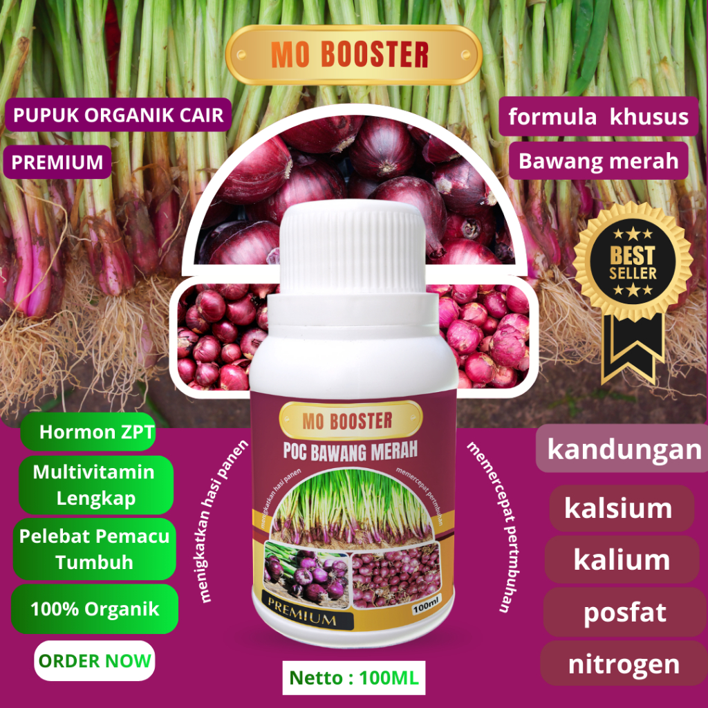 MO BOOSTER POC BOOSTER BAWANG MERAH, pupuk organik cair Bawang merah, ZPT HORMON, nutrisi untuk pane