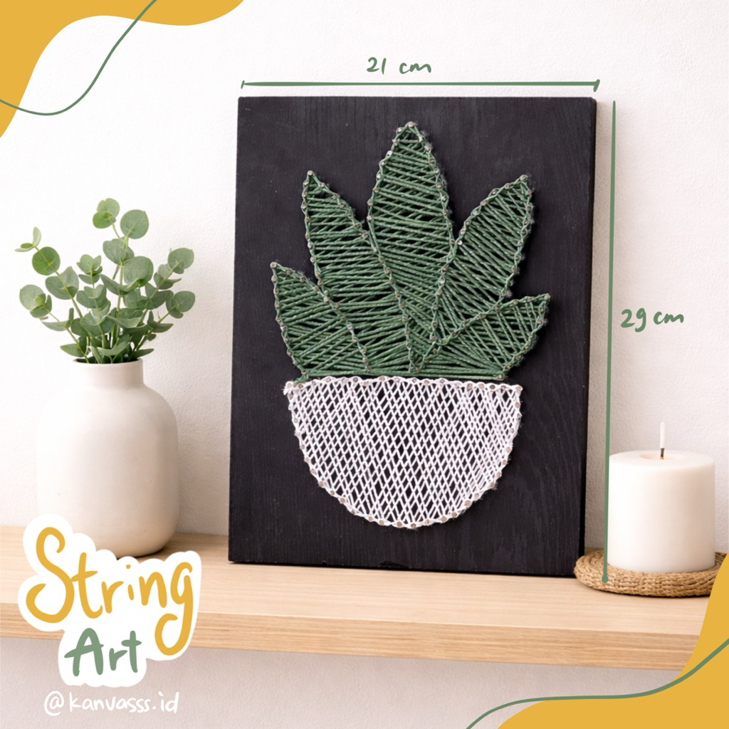 Hiasan Dinding/Wall Decor/Hiasan Estetik/String Art/Hiasan dinding daun/Pajangan