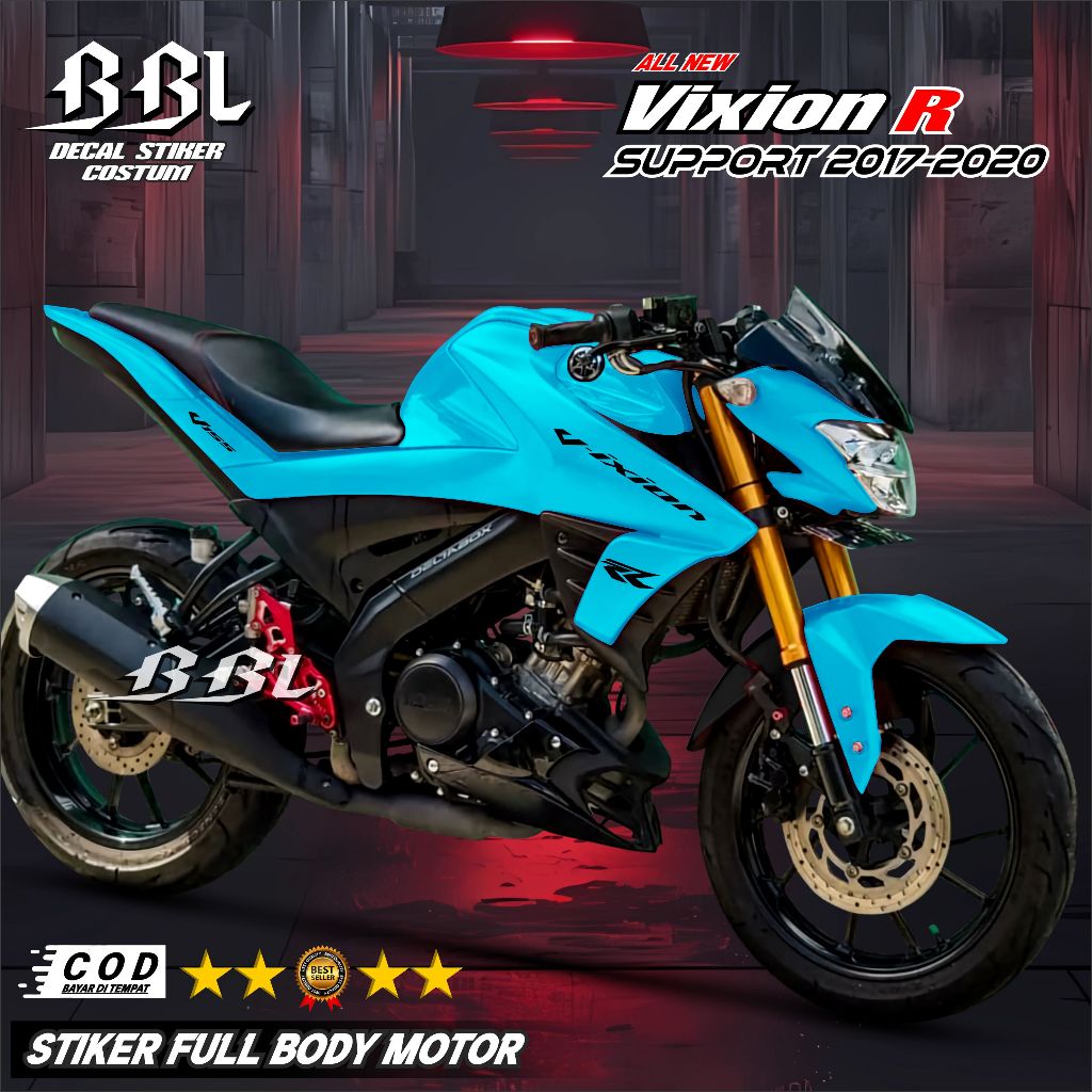 (COD) Decal All New Vixion 155 Decal Vixion R 155 2017 2018 2019 2020 Full Body Motip Polos Stiker F