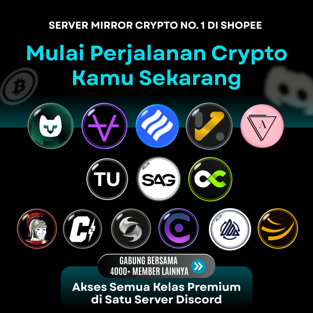 Discord Mirror Kelas Crypto Xander, KJO Academy by Kevin Jonathan, Ardalyn, Trade With Suli, SAG by 