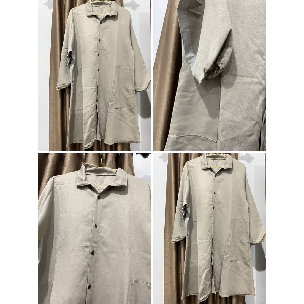 Tunik Kemeja Polos Warna Cream