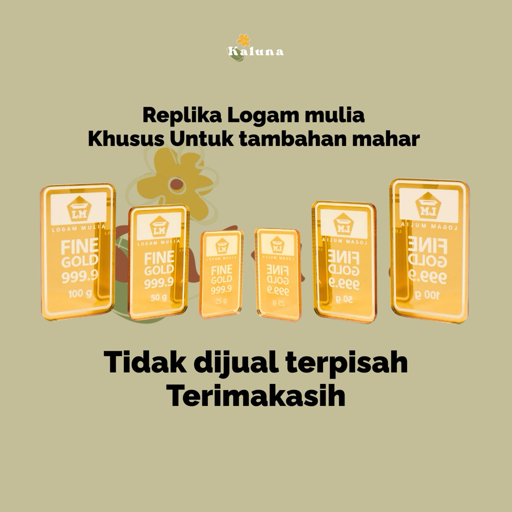 Replika Logam Mulia tambahan order mahar | Replika antam | Replika emas batangan