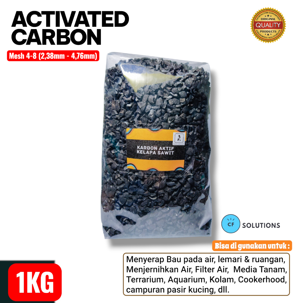 Karbon Media Filter Air  Penjernih Penyerap Bau 1Kg