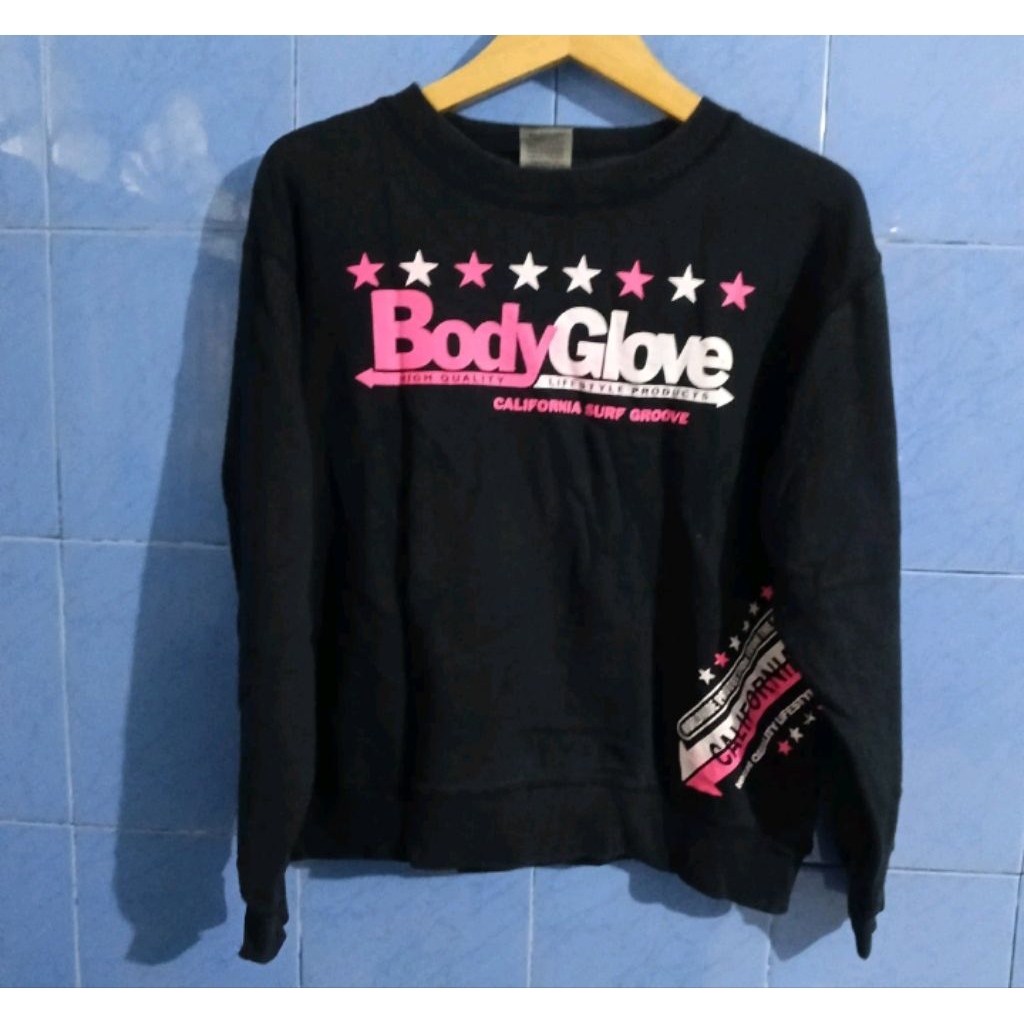crewneck body glove hitam
