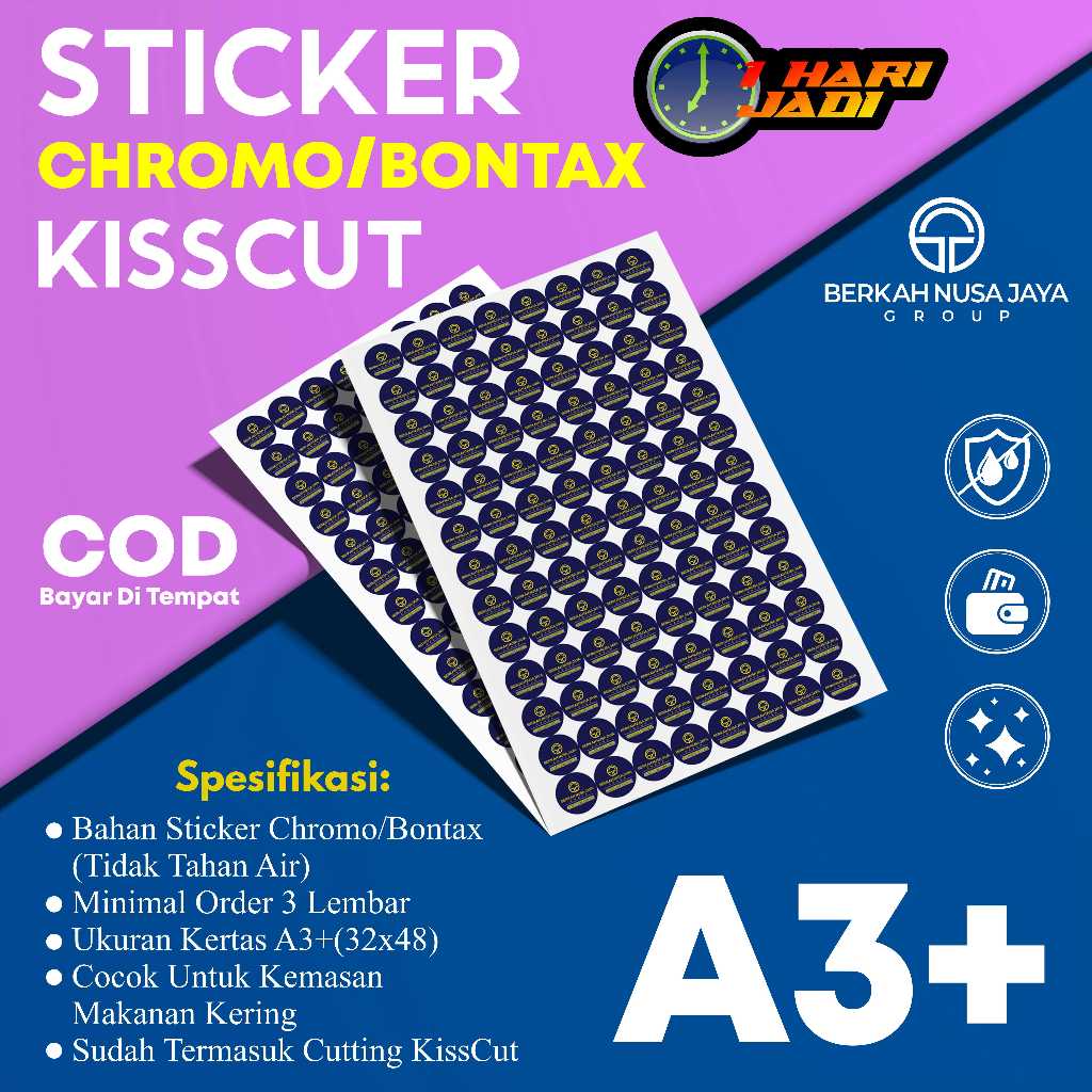 Stiker Lembaran Parfum Roll On Cutting bentuk Custom Kromo Bontac