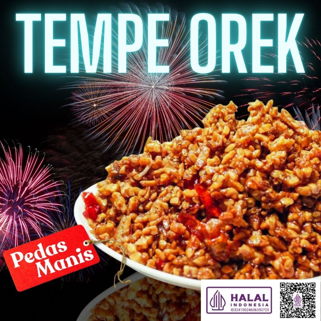 200gr Kering Tempe/ Tempe Orek/ Tempe Pedas Manis/ Orek Tempe/ Orek Pedas Manis/ Kering Tempe Renyah
