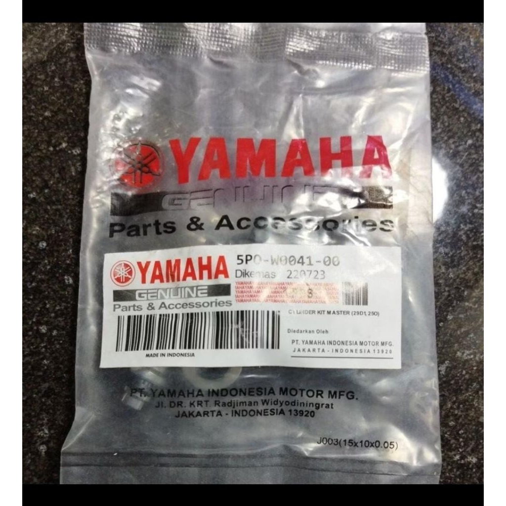 5p0 W0041 00 original YGP yamaha genuine Parts seal sil karet master rem depan cakram disk brake ori