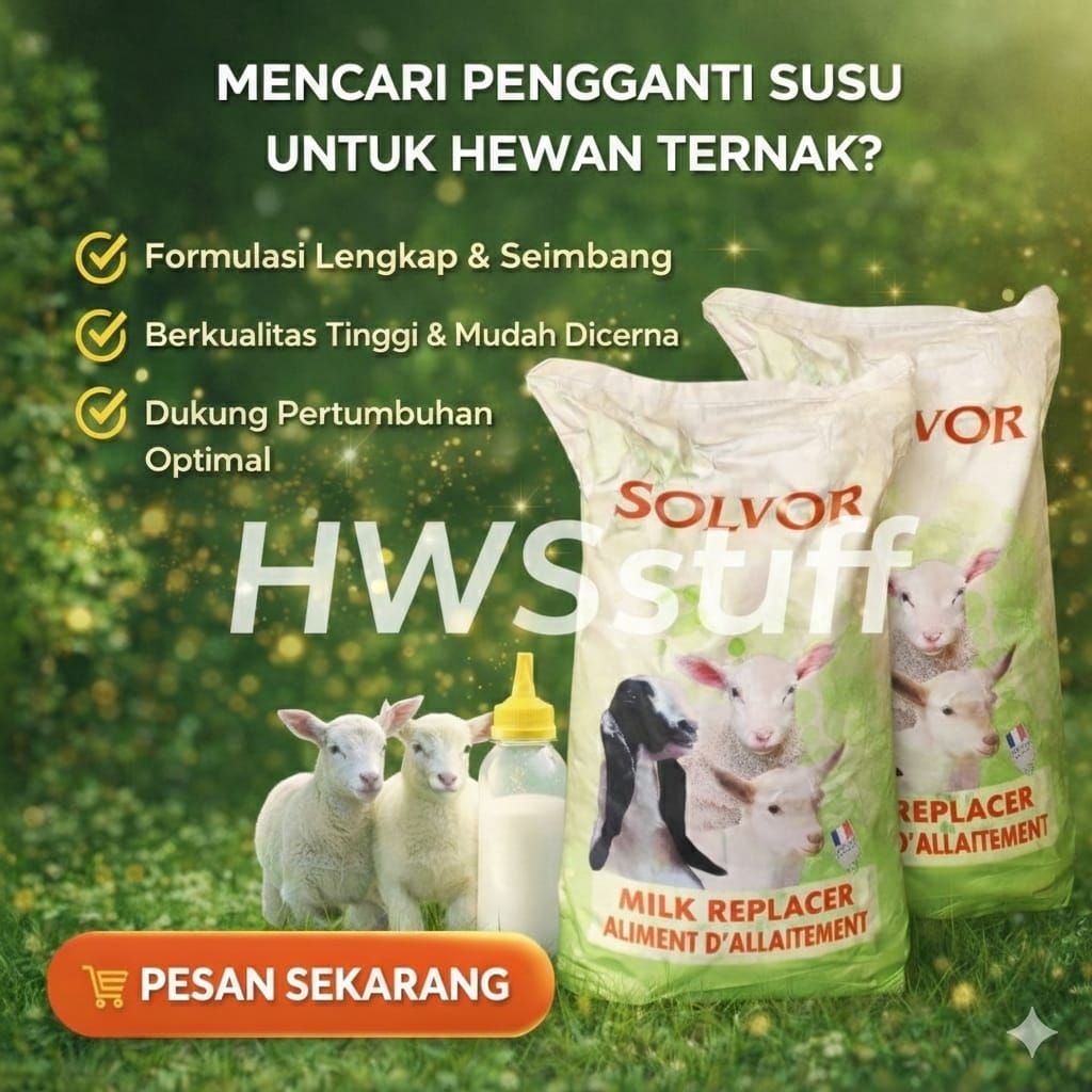 Susu SOLVOR (500gr) formula hewan/susu pengganti induk/susu cempe sapi kelinci kucing dll/susu SOLVO